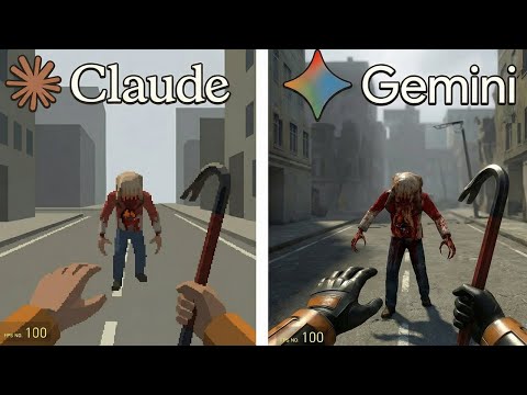 Claude AI vs Gemini Make Half Life From Scratch