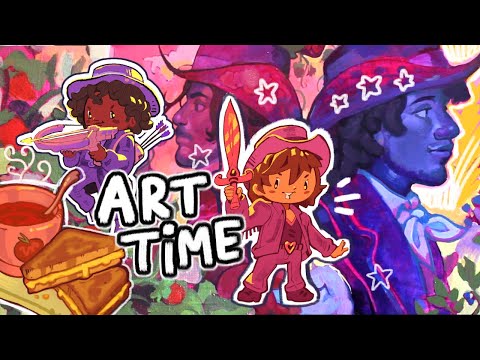 painting and designing new stickers! ✿ draw and paint with me