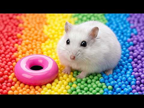 🐹 Hamster Escapes the Rainbow Maze [OBSTACLE COURSE]