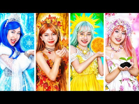 Printemps Pauvre Vs Été Normal Vs Automne Riche Vs Hiver Giga Riche Au Concours De Déguisement!