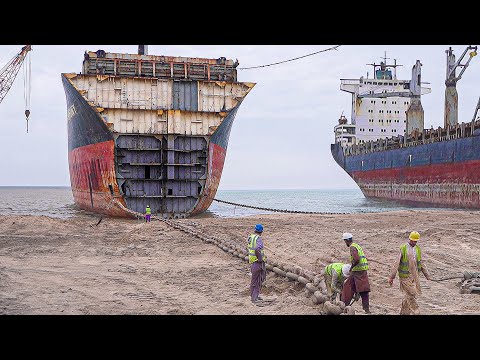 Inside Massive Shipyard Scrapping Rusted Ships by Hand