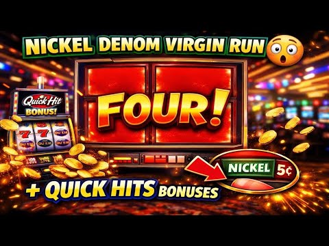 Nickel Denom Virgin Run → 4 RED SCREENS + Random Quick Hits Bonuses at Winstar ! #slotbonus #casino
