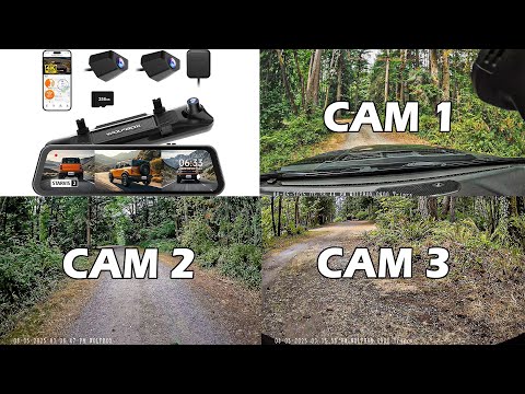 Wolfbox G900 TriPro Bumper Dash Cam installed on 2025 Ram 1500 Rebel