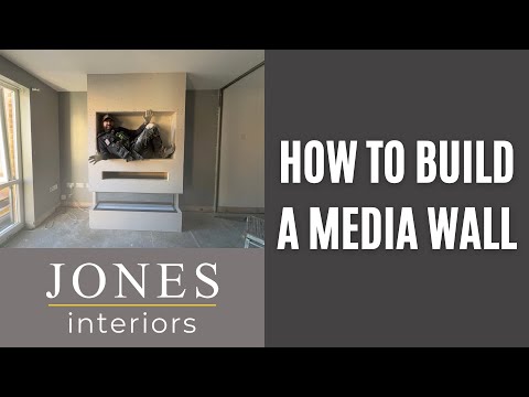 How to build a media wall - a step by step guide to building a media wall with three sided fire