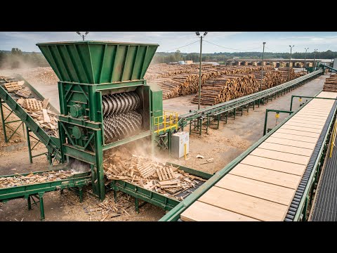 Inside the HIGH-PRESSURE Plywood Factory – How Wood Scraps Become Construction Panels (Full Process)