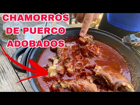 DELICIOSOS CHAMORROS DE PUERCO (CERDO) ADOBADOS