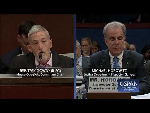 Rep. Trey Gowdy (R-SC) questions Justice Department Inspector General Michael Horowitz (C-SPAN)