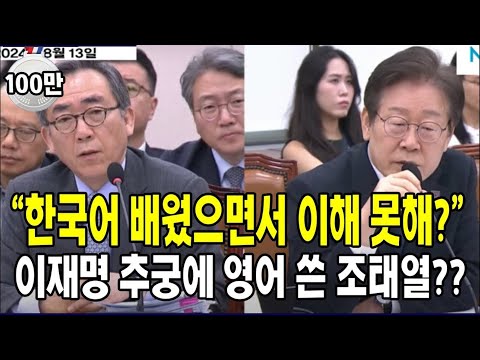 이재명 추궁에 영어 사용하기 시작한 조태열? "한국어 배웠으면서 이해 못해?"