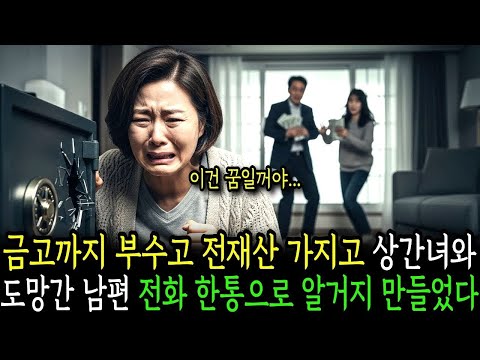 금고까지 부수고 전 재산 가지고 상간녀와 도망간 남편, 전화 한 통으로 알거지만들었습니다