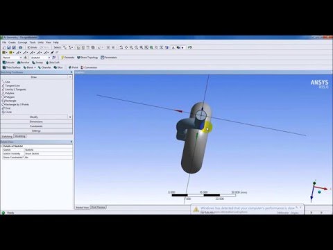 Ansys DesignModeler Tutorial 1 - Sketching and 3D Operations