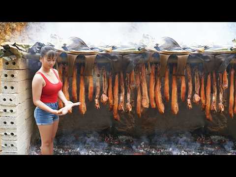 [REWIND TIMELAPSE] Process For Making Smoked Fish And Smoked Pork -Go To Market Sell
