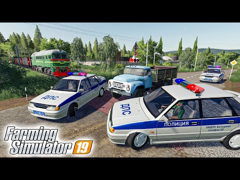 FIREWOOD STOLE FROM GRANNY! POLICE CHASE THE THIEF IN FARMING SIMULATOR 19