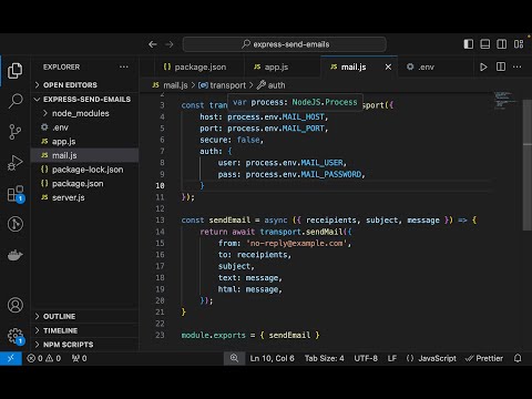 Send Emails in Express.js with Nodemailer SMTP