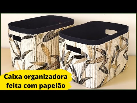 DIY | COMO FAZER CAIXA ORGANIZADORA COM PAPELÃO | IDEIA 8