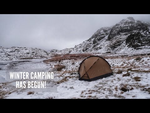 Solo Winter Camping in the Rain and Snow with the Nortent Vern 1 PC