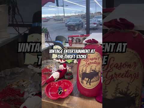 Vintage entertainment anyone? 🎄#thrifting #christmas #salvationarmy #thriftstorefinds