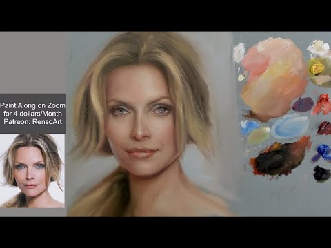 One session oil painting - Michelle Pfeiffer