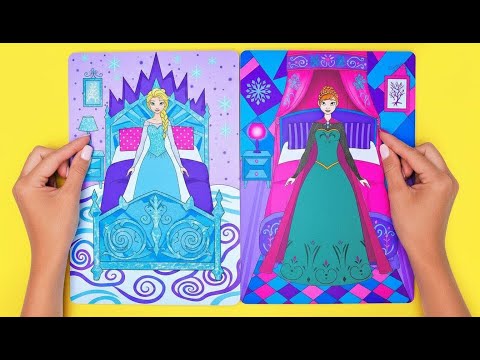 We Built a Magical Snow Princess Book-House! ❄️🏠 DIY Frozen Queen Crafts & Morning Routine