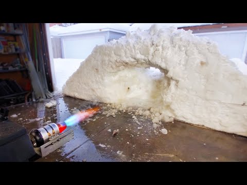 Using RC Jet Engine to Clear Some Snow
