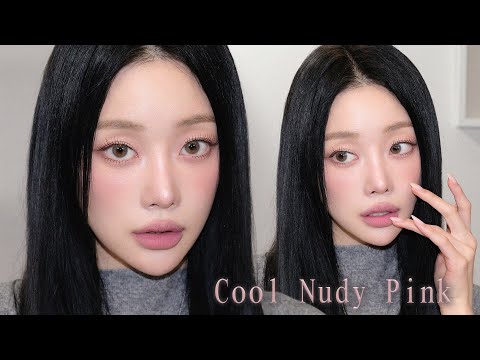 Dreamy Cool Tone Nude Pink Makeup 🥀 | MINCARONG