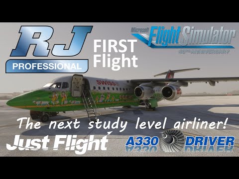 The next STUDY LEVEL Airliner | JustFlight AVRO RJ FIRST FLIGHT | Real Airline Pilot