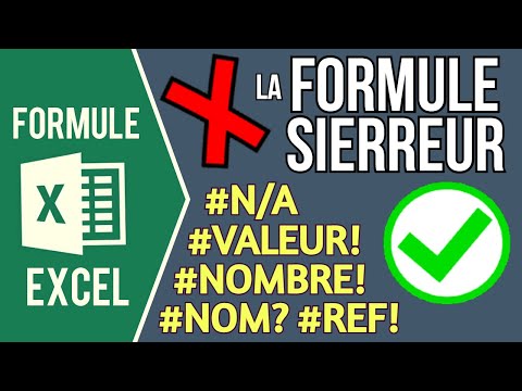 EXCEL - LA FORMULE SIERREUR POUR REMPLACER UNE ERREUR PAR UNE AUTRE VALEUR (Gérer les erreurs)