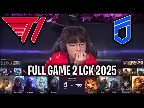 ONER SCARY PANTHEON!😱 - T1 vs DNF GAME 2 LCK SPRING 2025 W5D3 | T1 vs DN FREECS G2 LCK 2025
