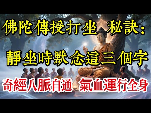 佛陀傳授打坐秘訣：靜坐時默念這三個字，奇經八脈自通，氣血運行全身|佛教 |佛學知識|修心修行|禪悟人生 |南無阿彌陀佛|養生|談佛心安