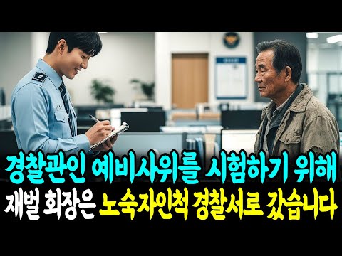 경찰관인 예비사위를 시험하기 위해 재벌 회장은 노숙자인척 경찰서로 갔습니다  I 오디오북 I 라디오사연 I 감동사연