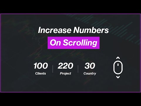 [Arabic] HTML, CSS, JavaScript Tutorials - Increase Numbers On Scrolling