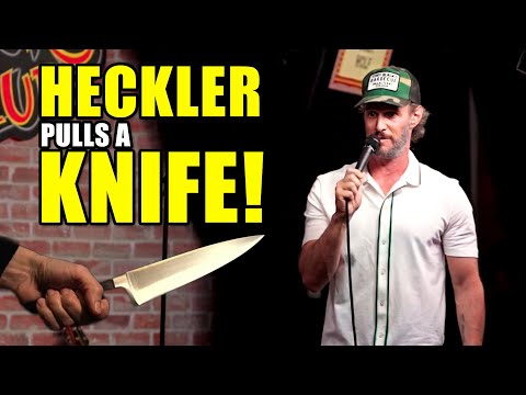 Heckler Pulls A KNIFE!