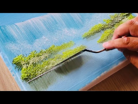 KING ART     WATERFALL   N 886  PAINTING TUTORIAL