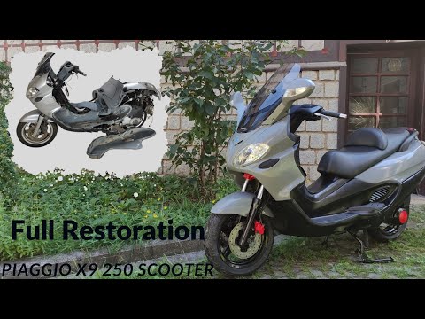 Complete Restoration Of Old Scooter.(Piaggio x9 Scooter)