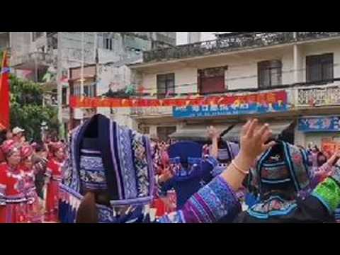 明江镇首届民族风情节,大型集体舞《广西欢迎你》#库存视频 #民族特色民族文化 2026.2.21.