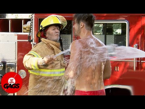 Firefighter Needs Help Scrubbing | Just For Laughs Gags