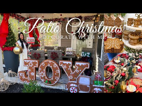 CHRISTMAS OUTDOOR PATIO MAKEOVER 2025 | Christmas Decorate With Me