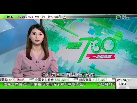 無綫TVB730一小時新聞|國家主席習近平與俄羅斯總統普京舉行視像會談|據報歐盟擬同美建立關鍵礦產夥伴關係 北京指各方都有責任維護產供鏈穩定|日本沿海地區風雪最少35死周末或再有大雪影響眾議院選舉投票