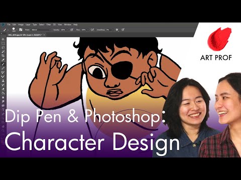 Character Design Step by Step: Pen & Ink + Photoshop Demo