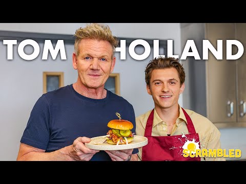 Tom Holland and Gordon Ramsay Bond Over A Spicy Fried Chicken Sandwich