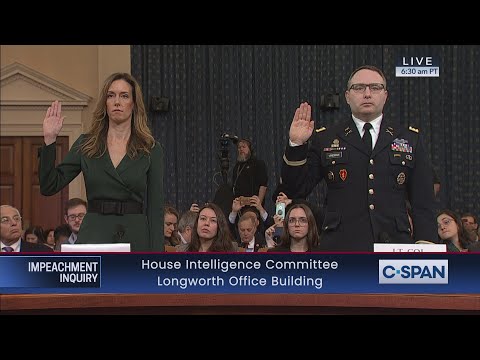 House Impeachment Inquiry Hearing - Vindman & Williams Testimony