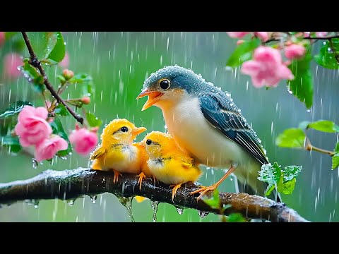 Birdsong with Gentle Rain & Soft Piano – 100% Anti-Stress Therapy for Mind, Body & Soul 🍃💖| 4K video