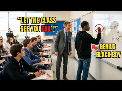 Teacher Mocks: "Even My Ph.D. Student Can't Solve It" — Didn't Know The Black Kid Was a Math Prodigy