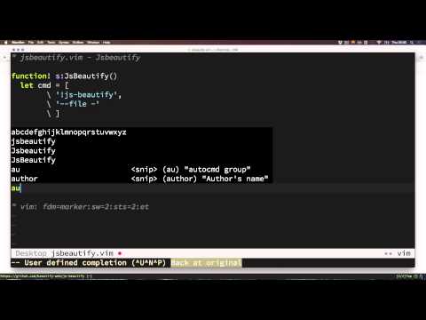 Integrating js-beautify Into Vim