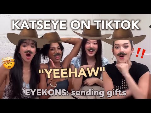 KATSEYE doing a live selling on tiktok (not really)