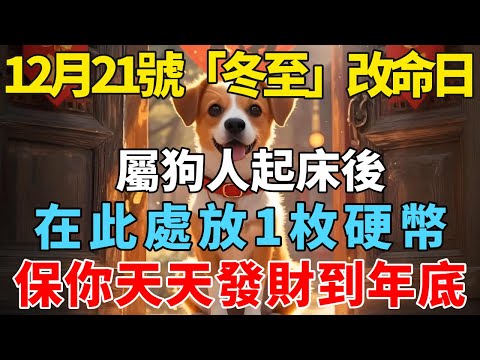 錯過再等60年！12月21號「冬至」改命日，屬狗人起床後在此處放1枚硬幣，相當於請了6個財神爺，保你天天發財到年底！【禅悟】#生肖 #運勢 #風水 #財運#命理