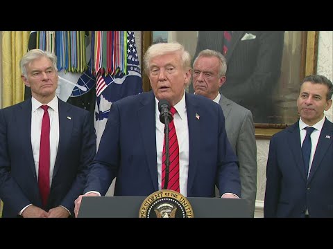 President Donald Trump on lowering drug prices in US
