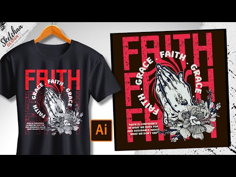 T Shirt Design Tutorial in Adobe Illustrator | How to Make a T shirt design in Illustrator