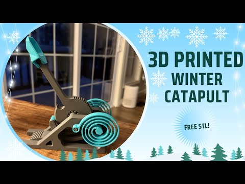 No Support 3D Printed Catapult - Complete Design Explained