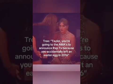 Taylor Swift's reaction when she found out that she was announcing Reputation TV at the AMAs