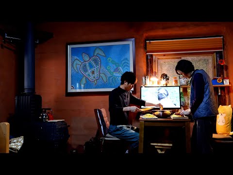 첫 눈이 내린 산골에서 유자차 만들기~!!